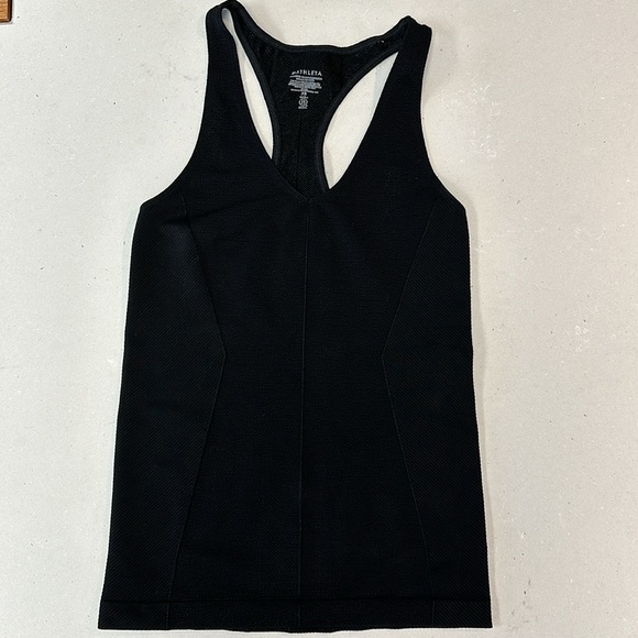 Athleta Stretch Thick Knit Tank Top Black XS - Picture 6 of 11